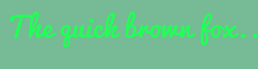 Image with Font Color 24FC58 and Background Color 76BA96